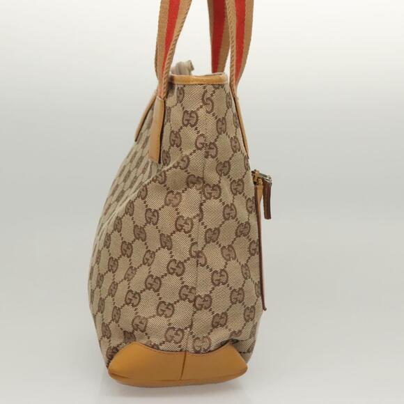 GUCCI GG Canvas Tote Bag Beige Silver 019 019 - Picture 5 of 16